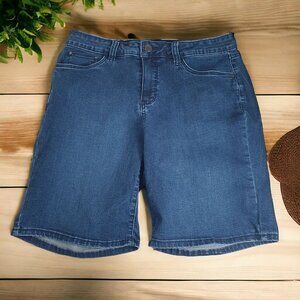 Croft Barrow Stretch 10 Premium Denim Bermuda Jean Shorts Casual 30 In Waist